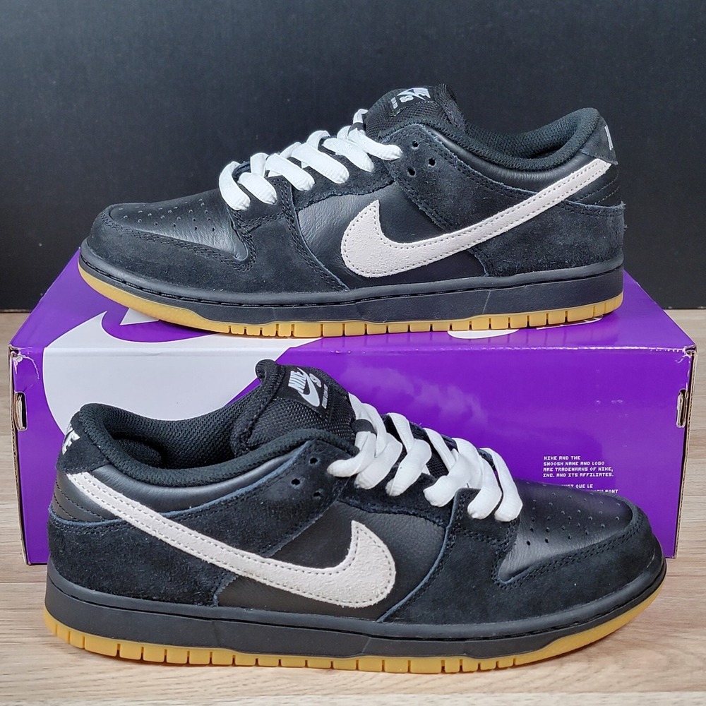 Nike SB Dunk Low Pro Shoes Mens Size 8 Black White Skate Sneakers HF3704-003